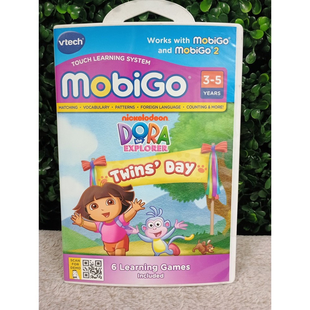 VTech MobiGo Dora the Explorer Twins Day Learning Game Software VT3405 New